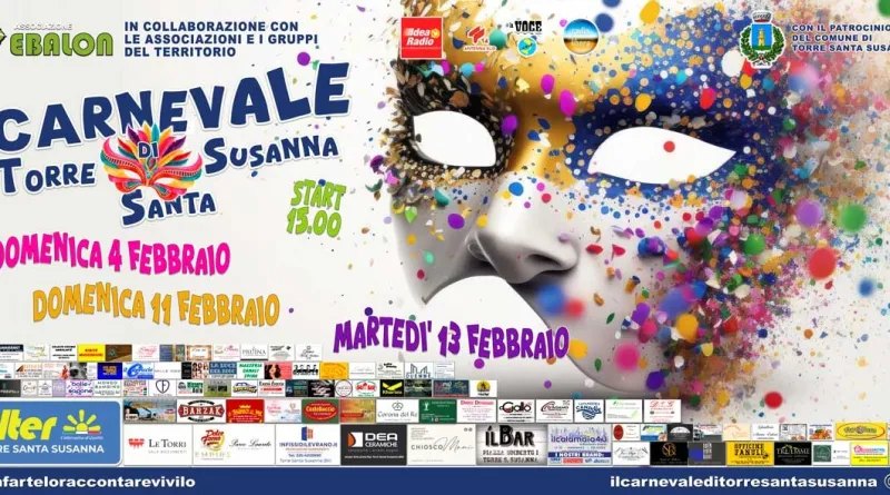 Torre S.Susanna: Grande attesa per la prima sfilata del Carnevale di Torre Santa Susanna