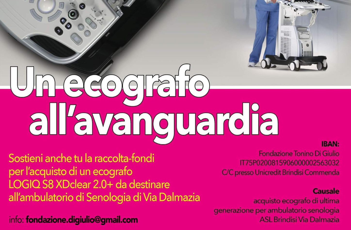 Brindisi: Raccolta fondi per l'acquisto di un Ecografo Digitale