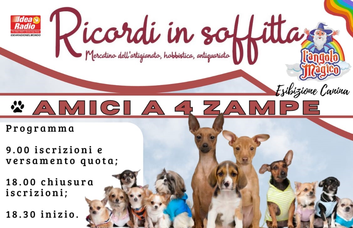 Latiano: Domenica 28 Aprile torna Ricordi in Soffitta con esibizione canina