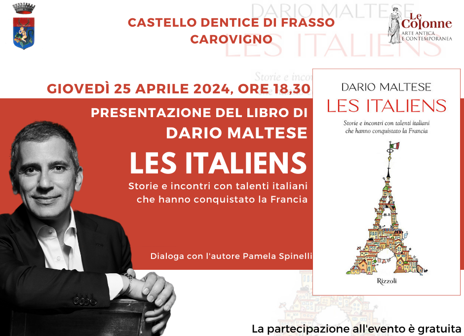 Carovigno: Italiens. Presentazione del libro di Dario Maltese il 25 aprile al Castello