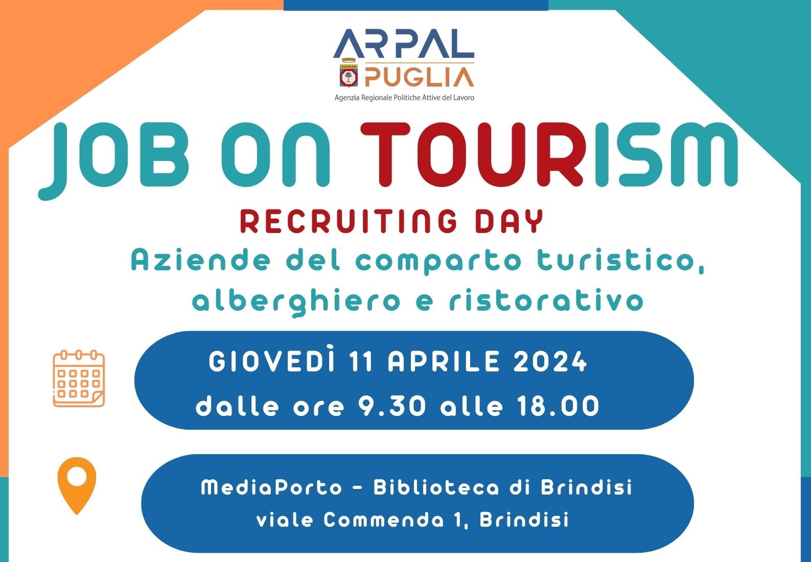 Brindisi: ARPAL. Job on TOURism. Nasce la rete per l’occupazione nel comparto turistico