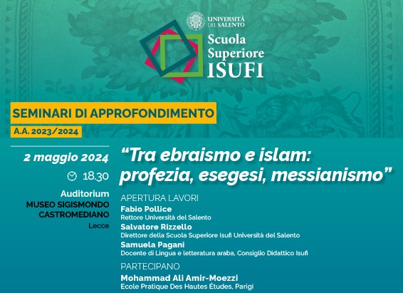 Lecce: Tra ebraismo e islam. Profezia, esegesi, messianismo