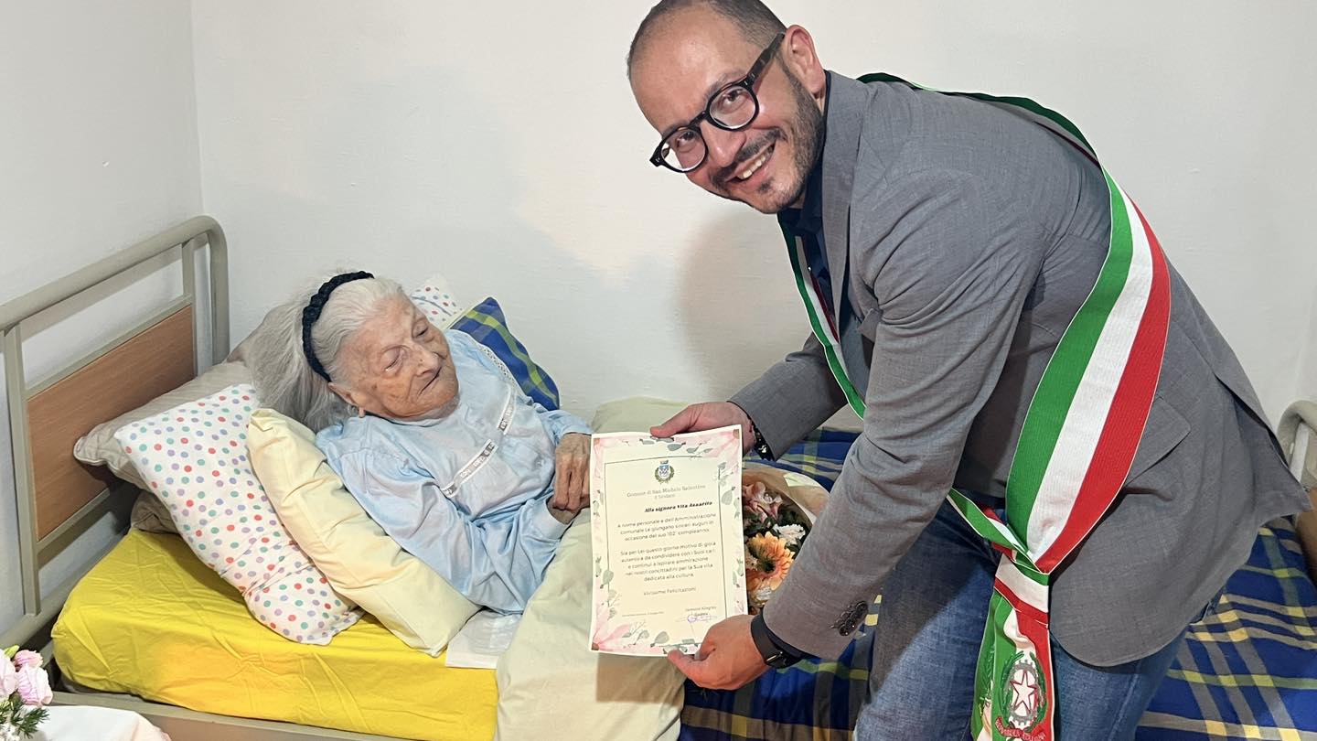 San Michele S.no: Nonna Vita compie 102 anni