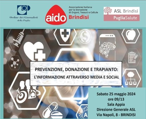 Brindisi: “Prevenzione, donazione e trapianto, l'informazione attraverso media e social”