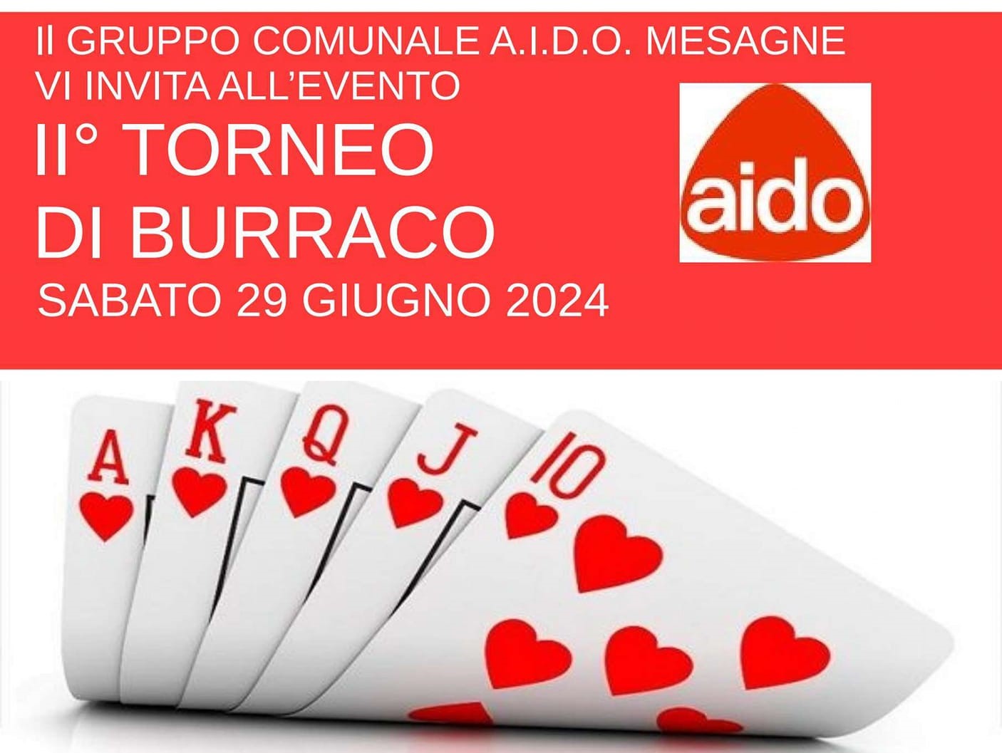 Mesagne: Torneo di Burraco a sostegno di AIDO