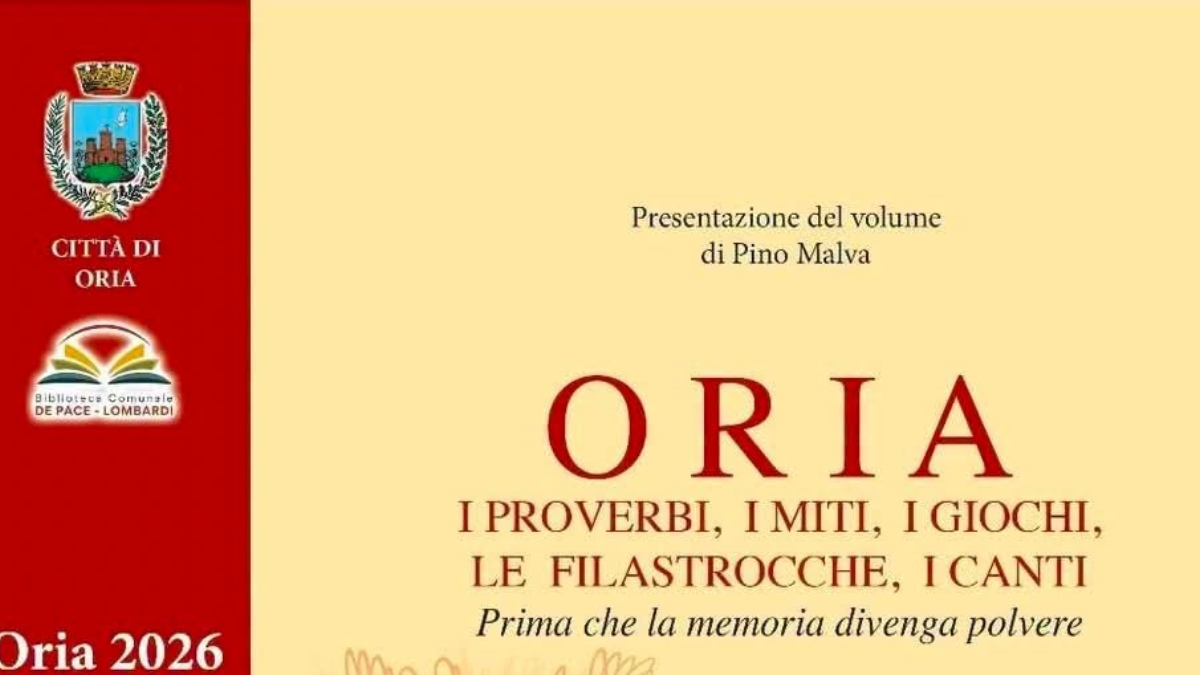 Oria: Presentazione del libro di Pino Malva sulla memoria
